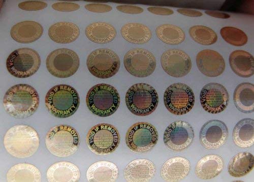 8mm Circular Warranty Void Hologram Labels